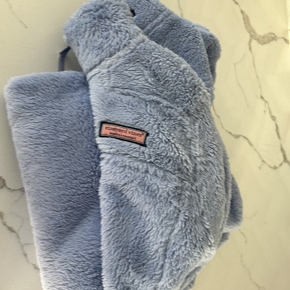 Vineyard Vines Plush Teddy Classic Shep Shirt Size Small NWOT IN Blue Fleece - Picture 5 of 10